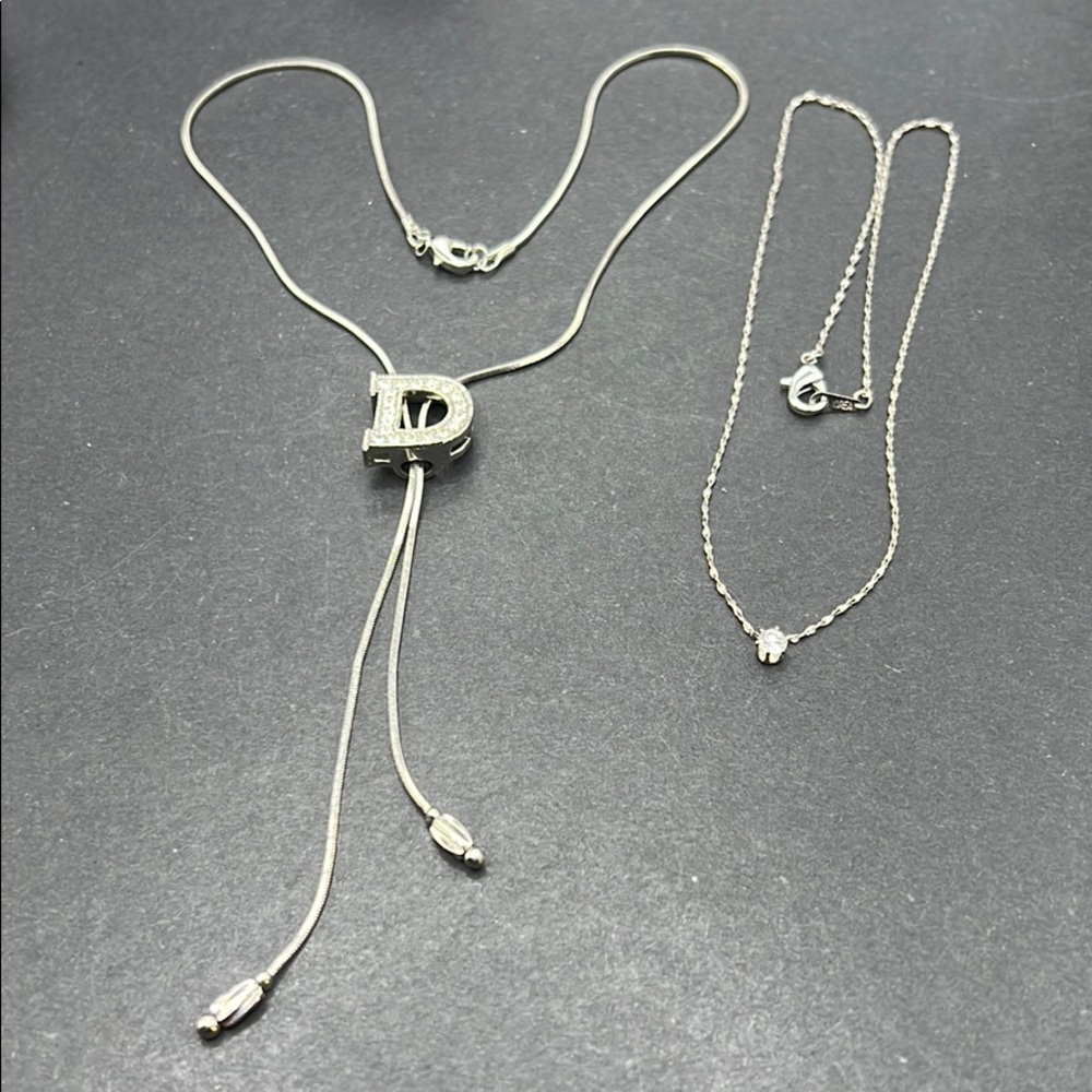 Two rhinestone necklace bundle
